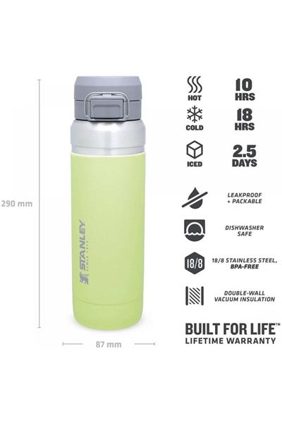 Stanley The Quick Flip Paslanmaz Çelik Termos 1.06 Lt - Açık Yeşil