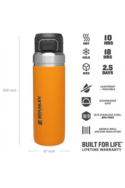 Stanley The Quick Flip Paslanmaz Çelik Termos 1.06 Lt - Safran 