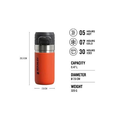 Stanley The Quick Flip Paslanmaz Çelik Termos Bardak 0.47 Lt - Turuncu