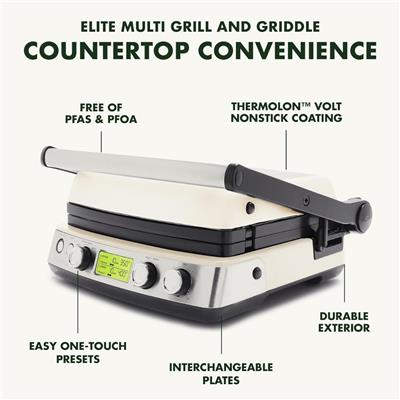 Thermolon Tost Makinesi Grıll Elıte Grıll Tost Makinesi  2200 W Cream