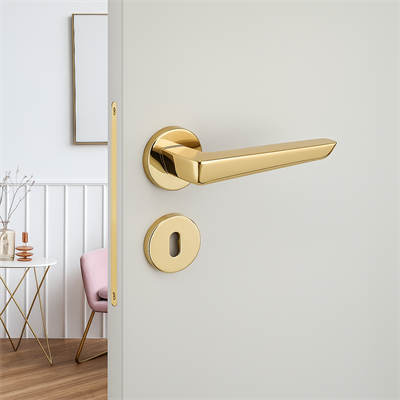 Thor Rozetli Kapı Kolu Gold Renk