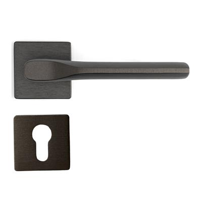 Tıke Rozetli Kapı Kolu Kalaylı Siyah Saten Renk