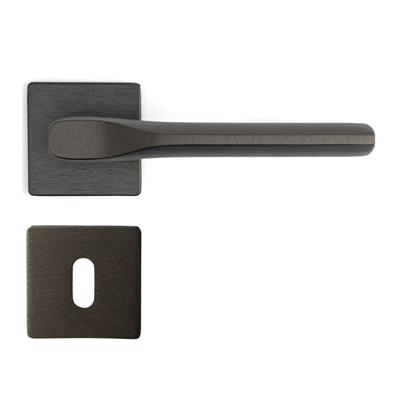 Tıke Rozetli Kapı Kolu Kalaylı Siyah Saten Renk