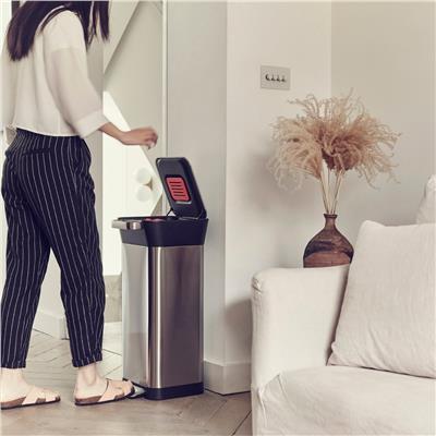 Titan Kompaktörlü Çöp Kovası 20 Lt - Paslanmaz Çelik