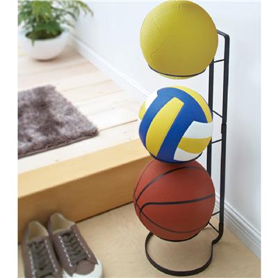 Top Standı Siyah 3 Bölmeli 65 cm