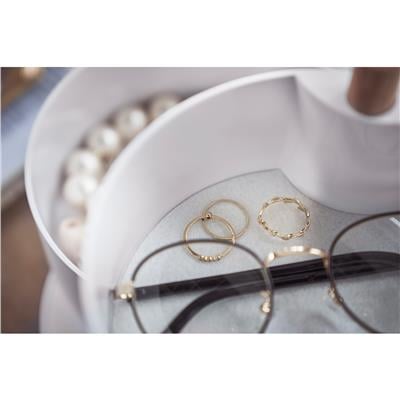 Tosca 2 Raflı Beyaz Mücevher Kutusu