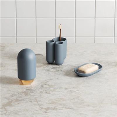 Touch Basmalı Sıvı Sabunluk Gri Mavi 236 ml