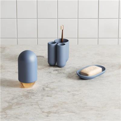 Touch Katı Sabunluk Gri Mavi 12.5x8x2 cm