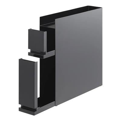 Tower 2 Katlı Kayar Baharat Rafı Siyah Renk 12,5x50-93x52,5 cm