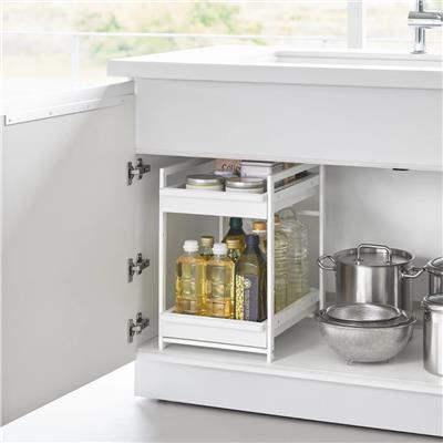 Tower 2 Katlı Sürgülü Lavabo Altı Düzenleyici Beyaz Renk