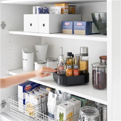 Tower Döner Saklama Kabı, Siyah, Abs Reçine/Silikon