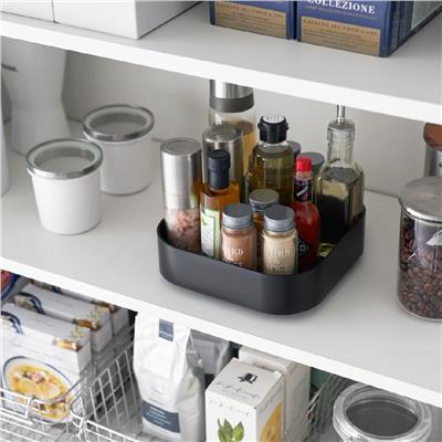 Tower Döner Saklama Kabı, Siyah, Abs Reçine/Silikon