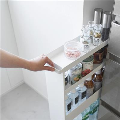 Tower İnce 4 Katlı Depolama Arabası Beyaz Renk 80,5 cm