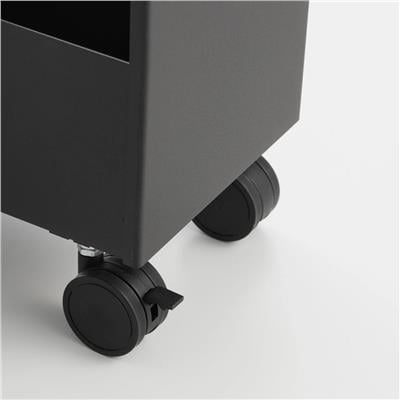 Tower İnce 4 Katlı Depolama Arabası Siyah Renk 80,5 cm