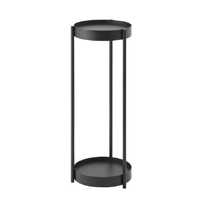 Tower Tekerlekli 2 Katlı Bitki Standı Siyah Y: 70 cm