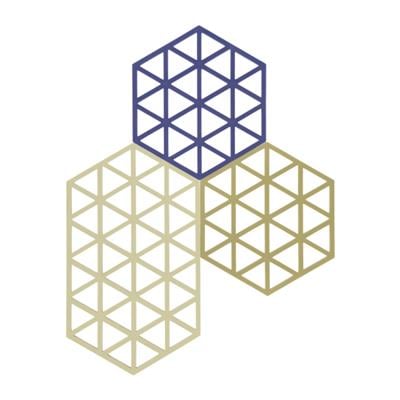 Triangles Tencere Altlığı 3Lü Çok Renkli 16x14x0.9 cm