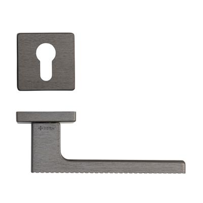 Tuna Rozetli Kapı Kolu Kalaylı Siyah Saten Renk