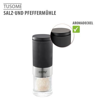 Tusome Tuz Ve Karabiber Değirmeni 2 Adet Siyah Renk