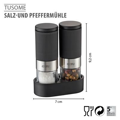 Tusome Tuz Ve Karabiber Değirmeni 2 Adet Siyah Renk