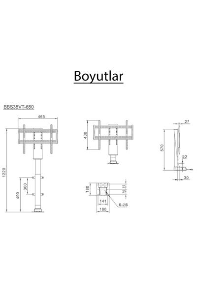 Bibus Uzaktan Kumandalı Tv Ünitesi Lift 32 İle 60 İnc Tvler Için