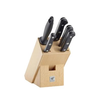 Twin Gourmet 6 Parça Blok Bıçak Seti Doğal Ahşap Bloklu