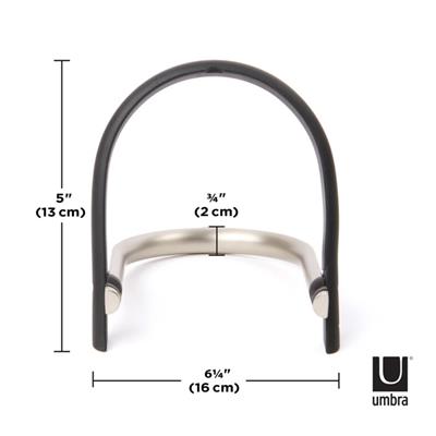 Udock Tablet Tutucu Siyah/Nikel 13 x 16 x 2 cm