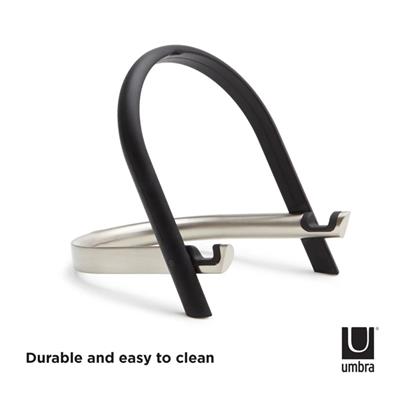 Udock Tablet Tutucu Siyah/Nikel 13 x 16 x 2 cm