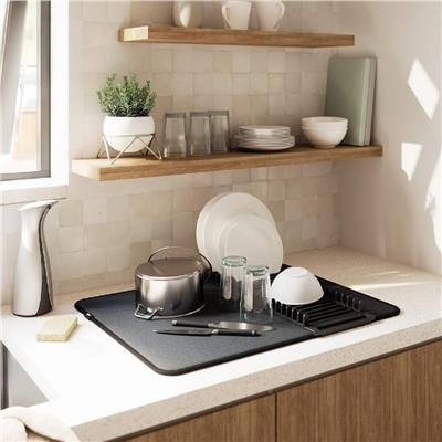 Udry Paspaslı Bulaşık Kurutmalık Siyah