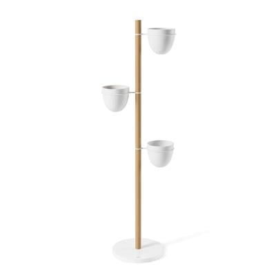 Umbra Floristand Saksı, Bağımsız Bitki Depolama, Beyaz/Doğal