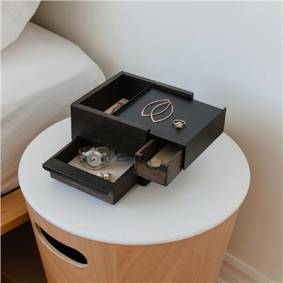 Umbra Mini Stowit Mücevher Kutusu Siyah/Ceviz