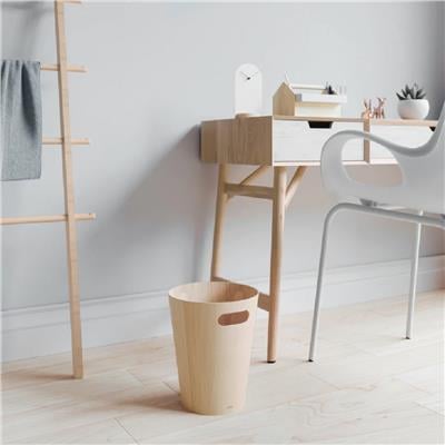 Umbra Woodrow Çöp Kovası 2 Galon (7,5 L) Kapasiteli Doğal Renk