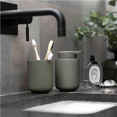 Ume Diş Fırçası Kupası Zeytin Yeşili 10,3 cm - Çap:8,3 cm