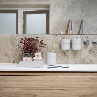 Ume Kavanozu 2 Parça Soft Gri 10,3 cm - Çap:8,3 cm