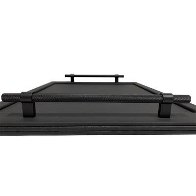 Valencia Deri Kaplı Tepsi – Siyah (38 × 50 cm)