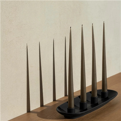 VELA Oval Mumluk Açık Bej 40 cm