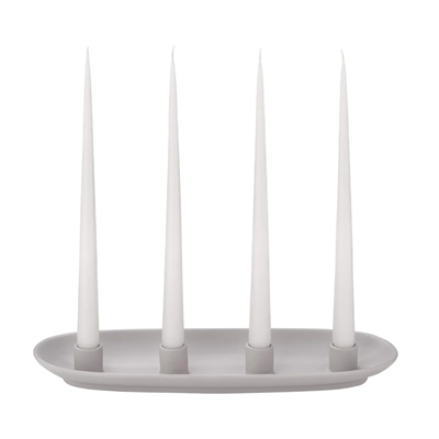 VELA Oval Mumluk Gri 40 cm