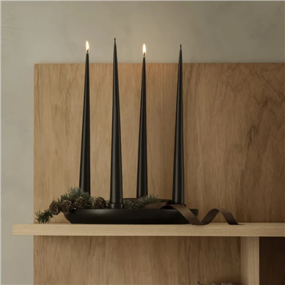 VELA Oval Mumluk Siyah 40 cm
