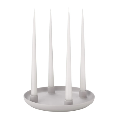 VELA Yuvarlak Mumluk L Gri Ø27 cm