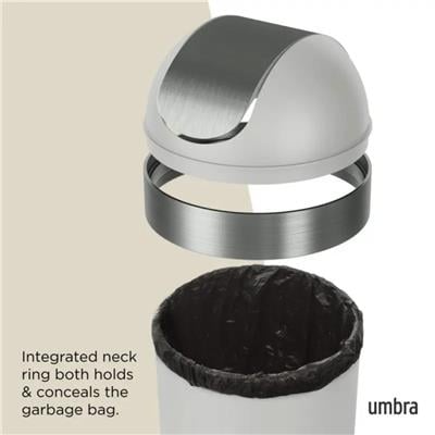 Venti Can Çöp Kovası Gri/Nikel Mat 62 Lt