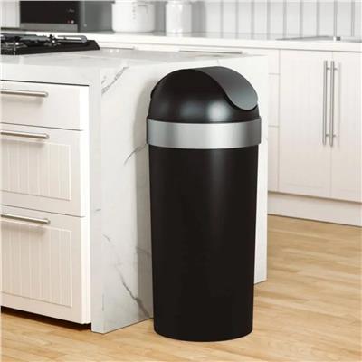 Venti Can Çöp Kovası Siyah/Nikel Mat 62 Lt