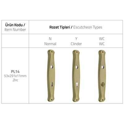 Vıctorıa Altın Renk Aynalı Kapı Kolu Takımı