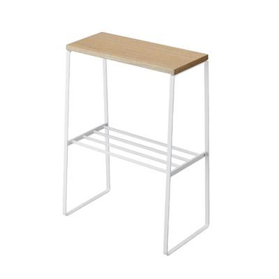 Yan Sehpa Çelik/Ahşap 56 cm Beyaz