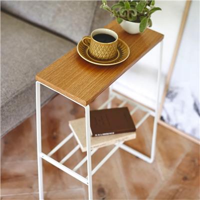 Yan Sehpa Çelik/Ahşap 56 cm Beyaz