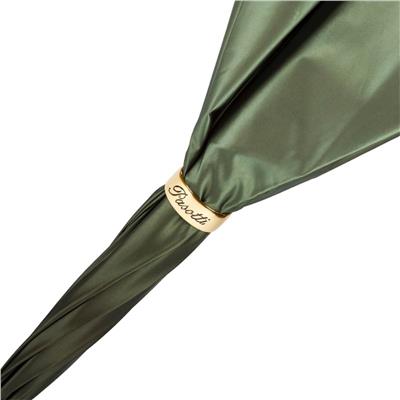 Dahlia Yeşil Deri Saplı Çift Kat Kumaş Şemsiye 93 cm