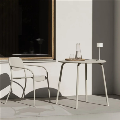 YUA Bistro Masa İpek Grisi 80x74 cm