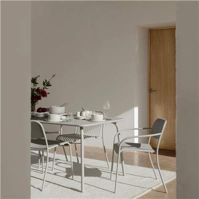 YUA Yemek Masası İpek Grisi 180x90 cm