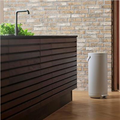 Yuvarlak Pedallı Çöp Kovası 35 L Sıcak Gri