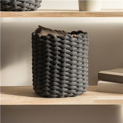 Yuvarlak Sepet M Orta Boy Antrasit Ø25xY25 cm