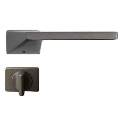 Zyra Rozetli Kapı Kolu Kalaylı Siyah Saten Renk