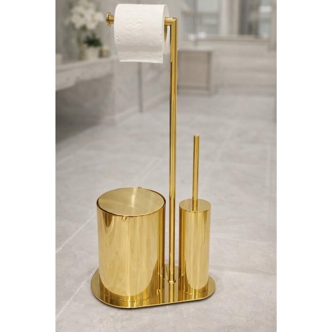  3'lü Hareketli Wc Set Altın Renk